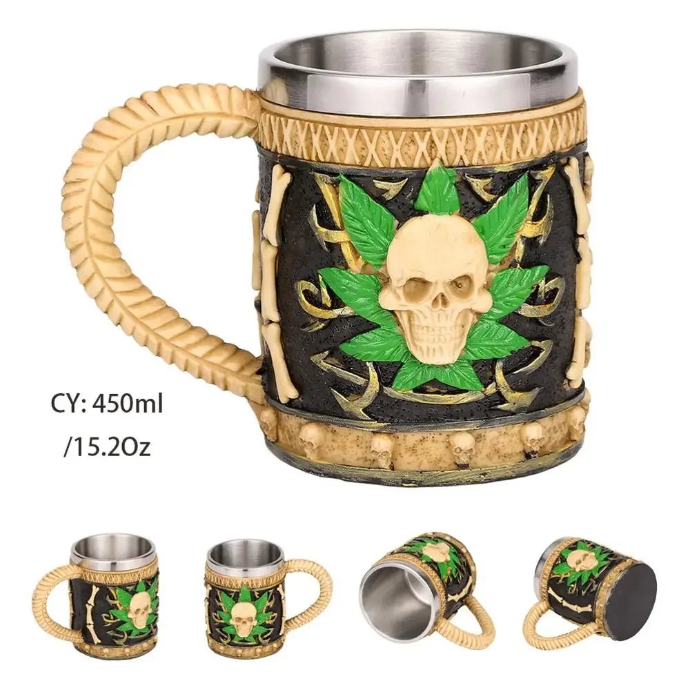 Viking Resin Stainless Steel Beer Mug - Casatrail.com