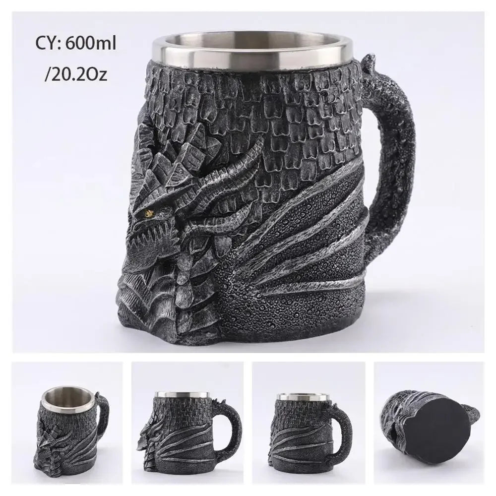 Viking Resin Stainless Steel Beer Mug - Casatrail.com