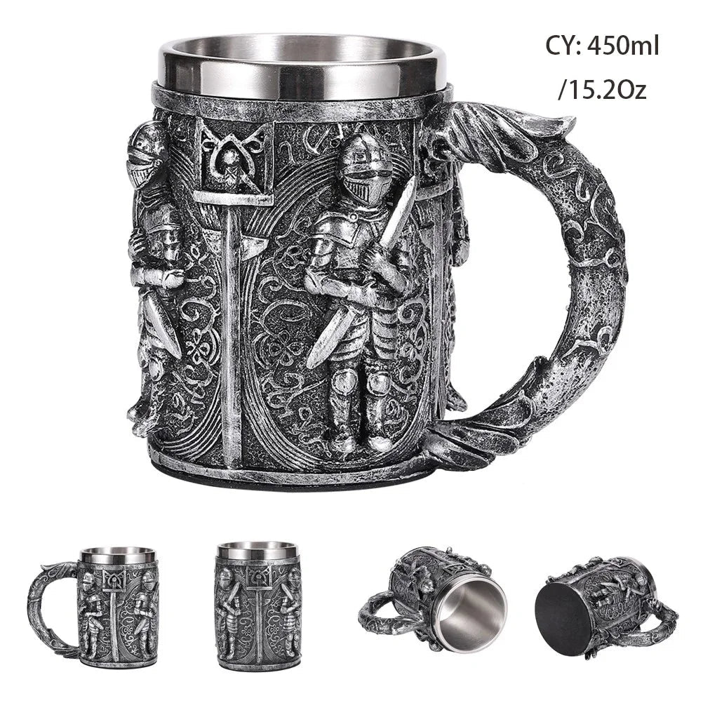 Viking Resin Stainless Steel Beer Mug - Casatrail.com