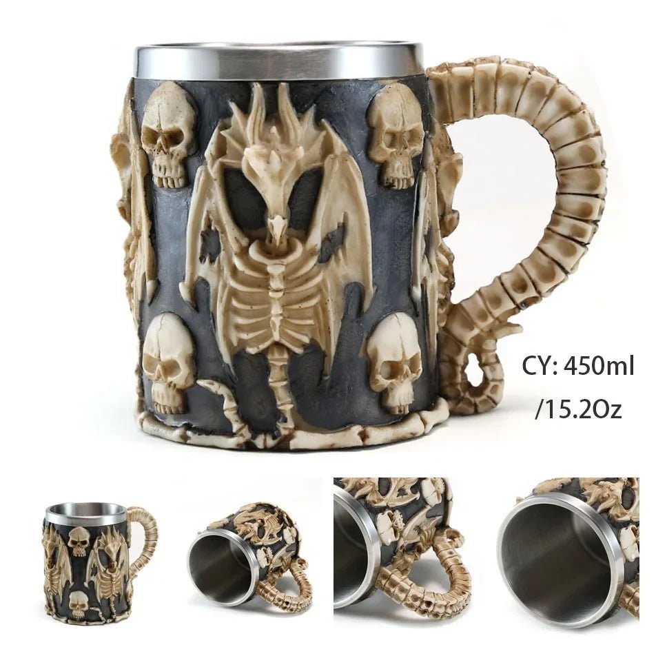 Viking Resin Stainless Steel Beer Mug - Casatrail.com