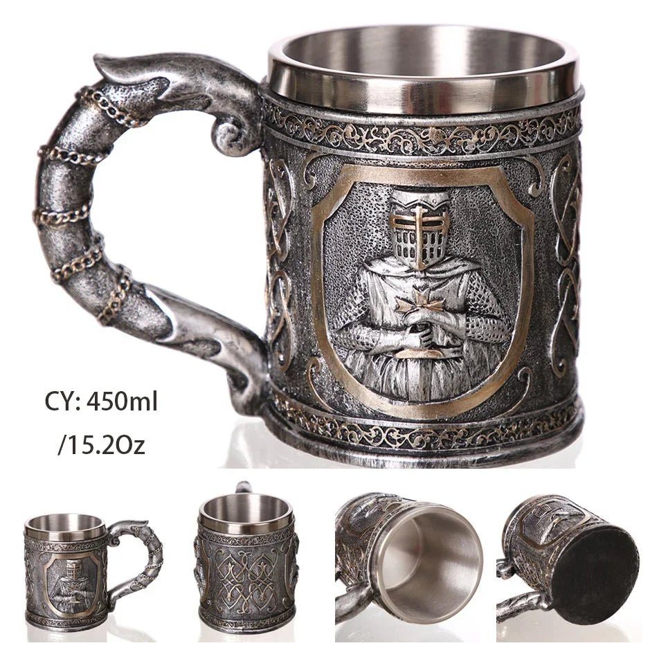 Viking Resin Stainless Steel Beer Mug - Casatrail.com