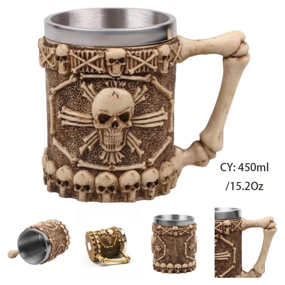 Viking Resin Stainless Steel Beer Mug - Casatrail.com