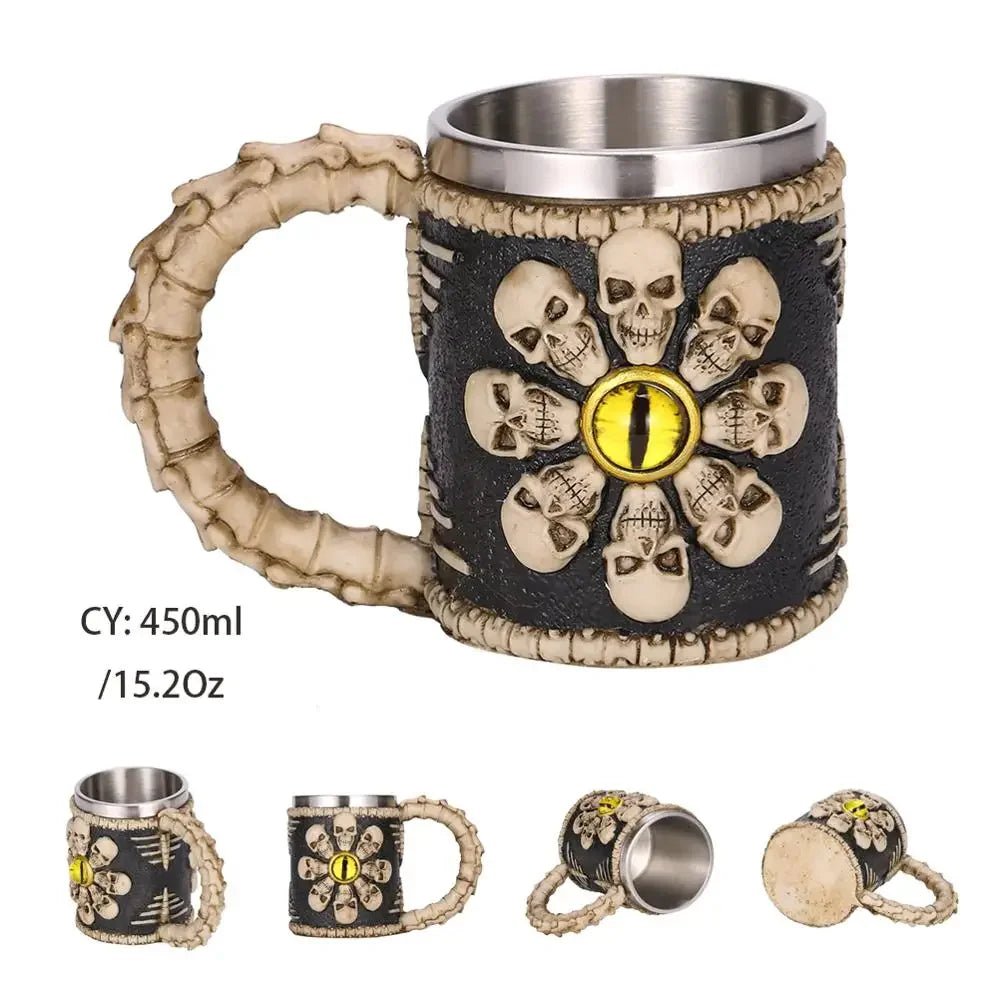 Viking Resin Stainless Steel Beer Mug - Casatrail.com