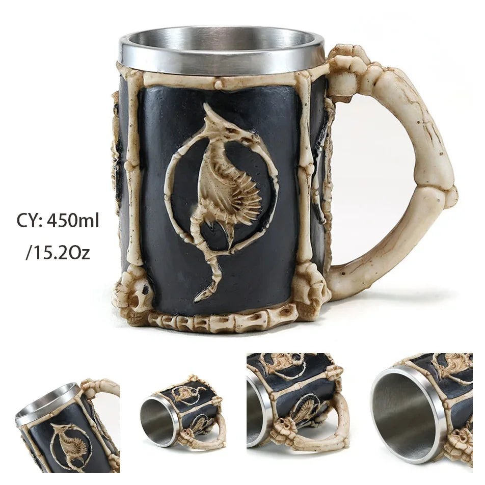 Viking Resin Stainless Steel Beer Mug - Casatrail.com