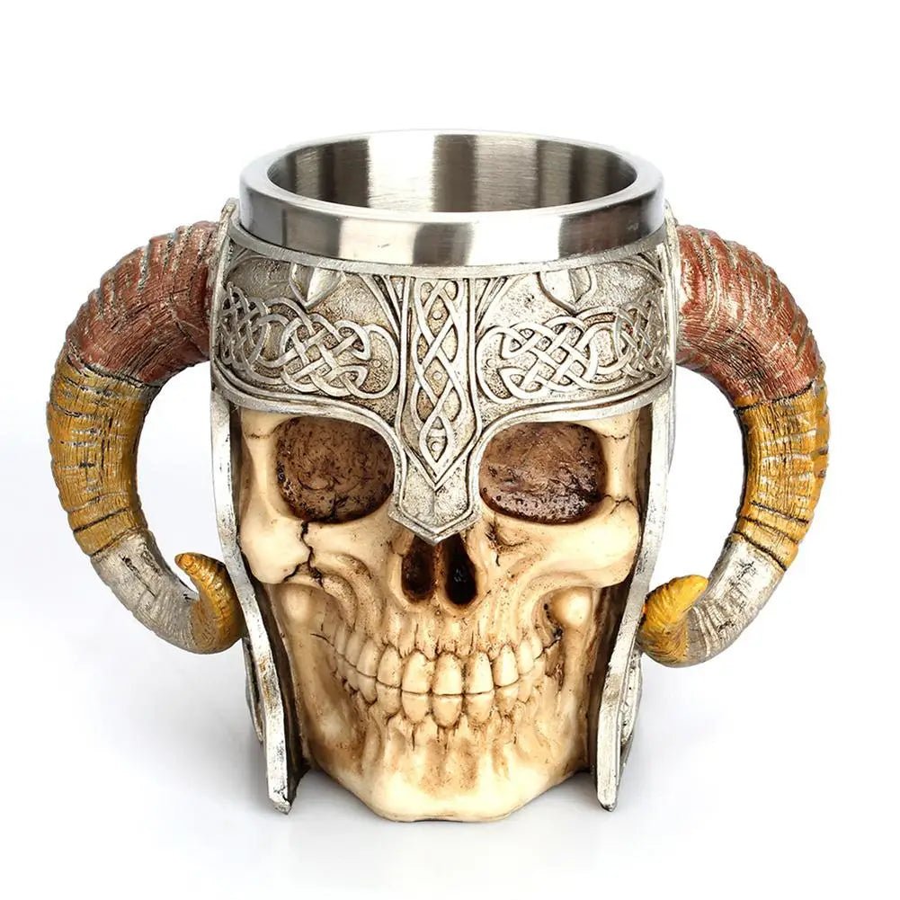 Viking Skull Stainless Steel Mug - Casatrail.com