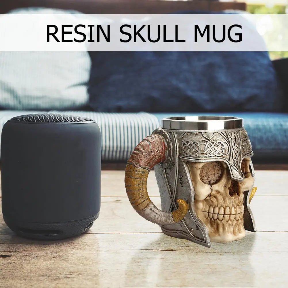 Viking Skull Stainless Steel Mug - Casatrail.com