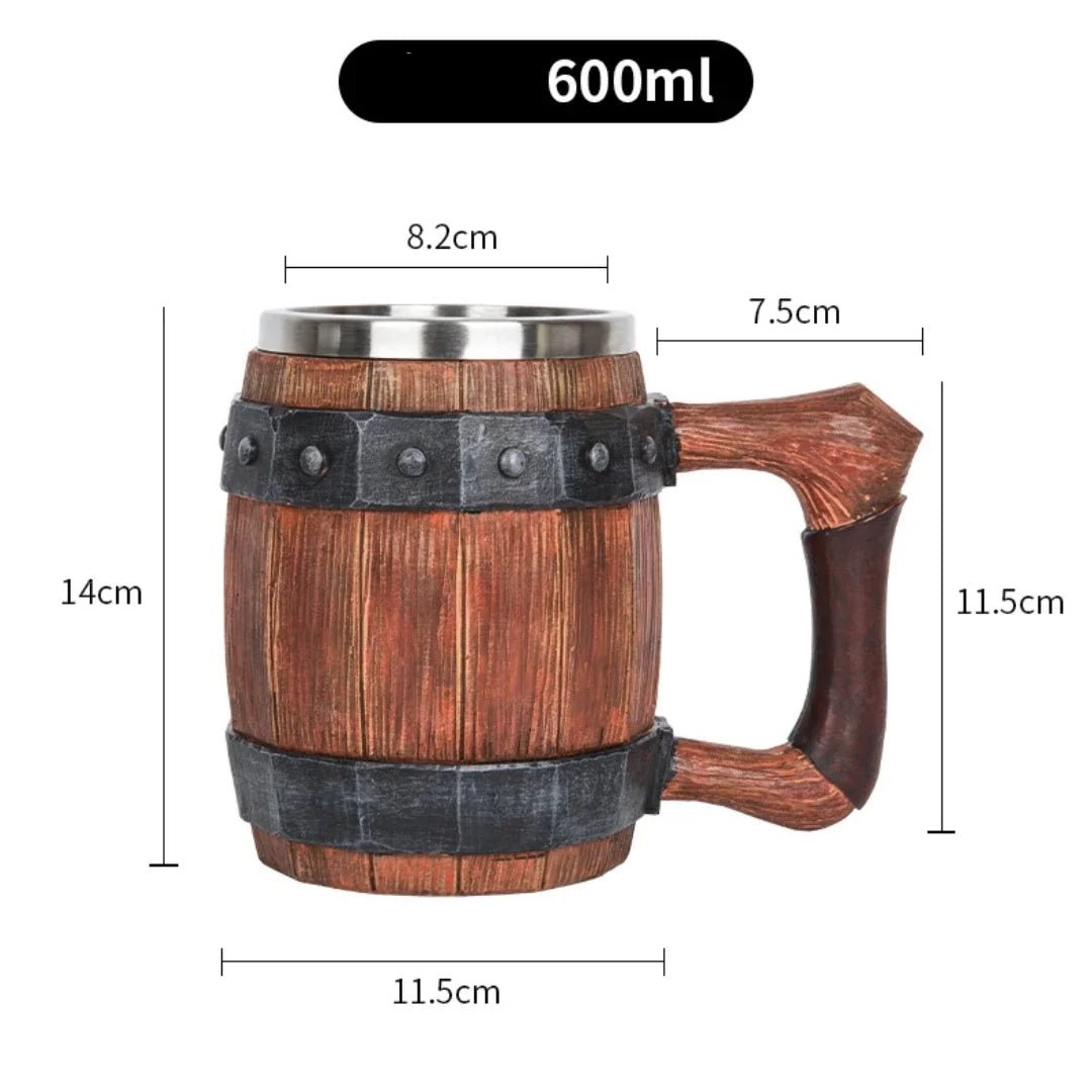 Viking Wood Style Beer Mug - Casatrail.com