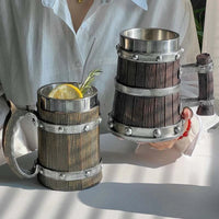 Thumbnail for Viking Wood Style Beer Mug - Casatrail.com