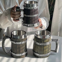 Thumbnail for Viking Wood Style Beer Mug - Casatrail.com