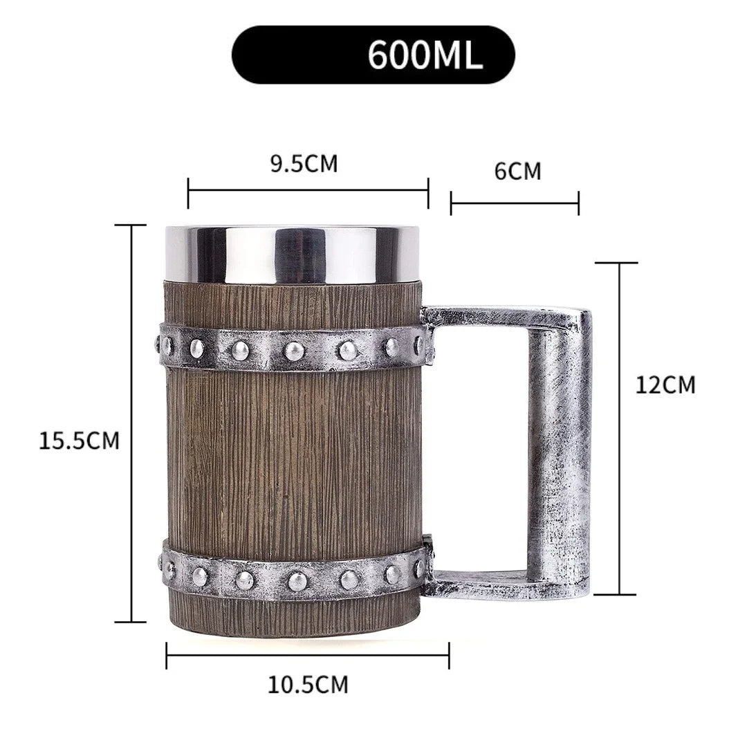 Viking Wood Style Beer Mug - Casatrail.com