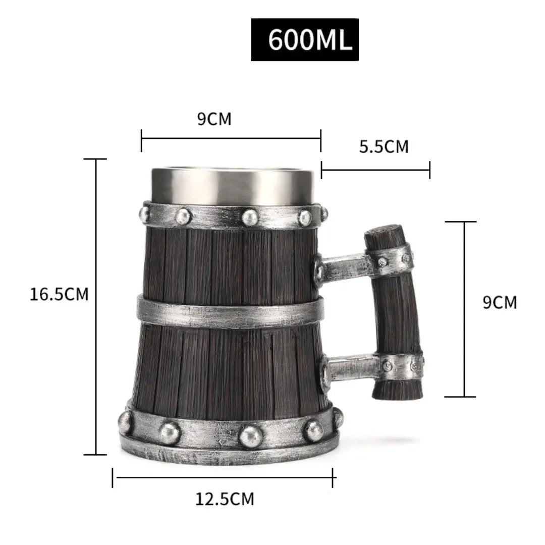 Viking Wood Style Beer Mug - Casatrail.com