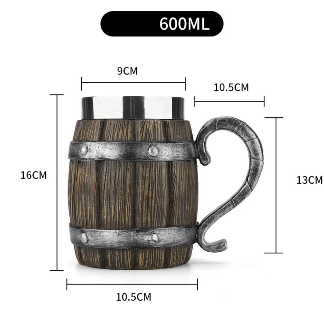 Viking Wood Style Beer Mug - Casatrail.com