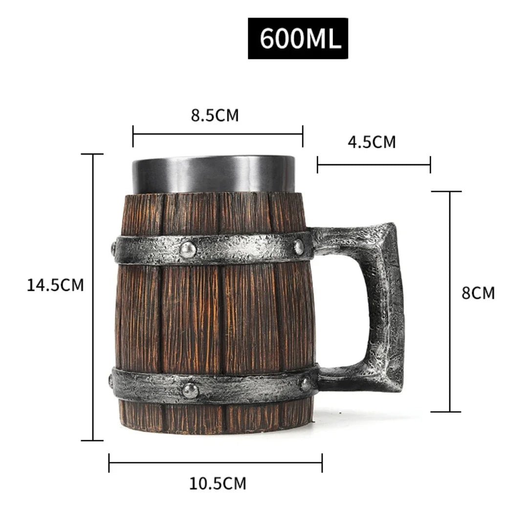 Viking Wood Style Beer Mug - Casatrail.com