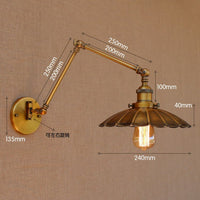 Thumbnail for Vintage Brass Swing Arm Wall Lamp - Casatrail.com