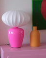 Vintage Dopamine Table Bedside Lamp with Silk Lampshade