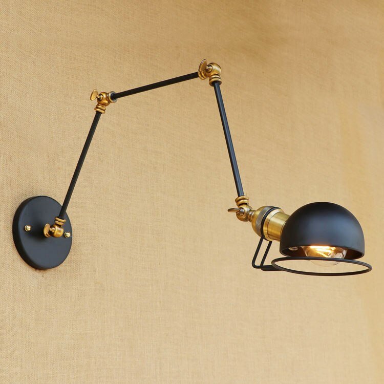 Vintage Edison Wall Lamp With Adjustable Swing Long Arm - Casatrail.com