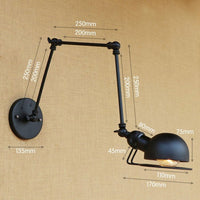 Thumbnail for Vintage Edison Wall Lamp With Adjustable Swing Long Arm - Casatrail.com