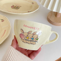 Thumbnail for Vintage French Three Rabbit Ceramic Oval Plate - Casatrail.com