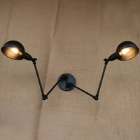 Thumbnail for Vintage Industrial Double Swing Wall Lamp - Brass Copper - Casatrail.com