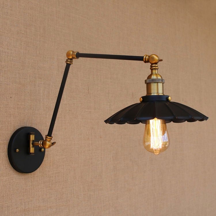 Vintage Industrial LED Wall Lamp - Adjustable Swing Arm - Casatrail.com