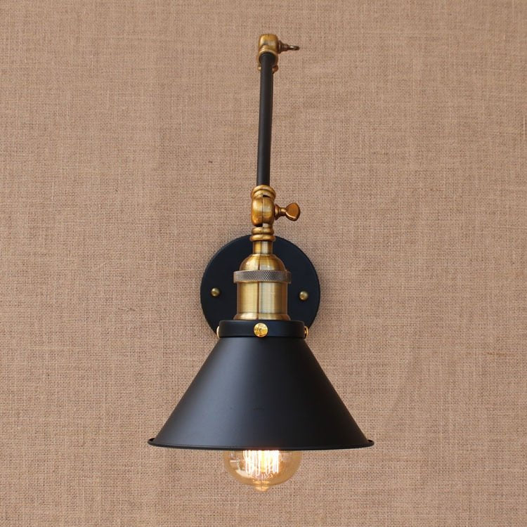 Vintage Industrial LED Wall Lamp - Adjustable Swing Arm - Casatrail.com