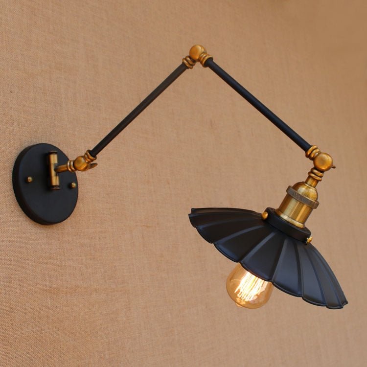 Vintage Industrial LED Wall Lamp - Adjustable Swing Arm - Casatrail.com