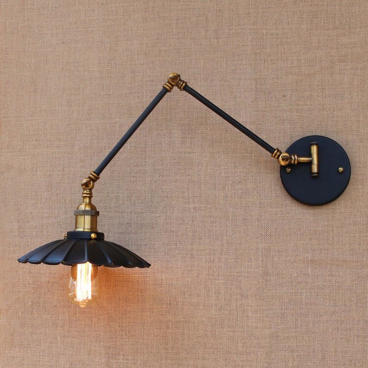 Vintage Industrial LED Wall Lamp - Adjustable Swing Arm - Casatrail.com