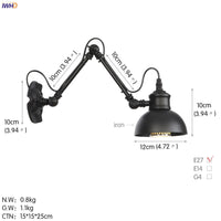 Thumbnail for Vintage Industrial LED Wall Lamp - Loft Style Swing Arm - Casatrail.com