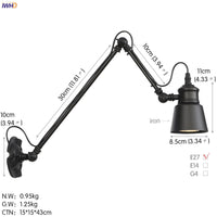 Thumbnail for Vintage Industrial LED Wall Lamp - Loft Style Swing Arm - Casatrail.com