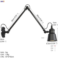 Thumbnail for Vintage Industrial LED Wall Lamp - Loft Style Swing Arm - Casatrail.com