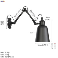 Thumbnail for Vintage Industrial LED Wall Lamp - Loft Style Swing Arm - Casatrail.com