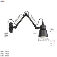 Thumbnail for Vintage Industrial LED Wall Lamp - Loft Style Swing Arm - Casatrail.com