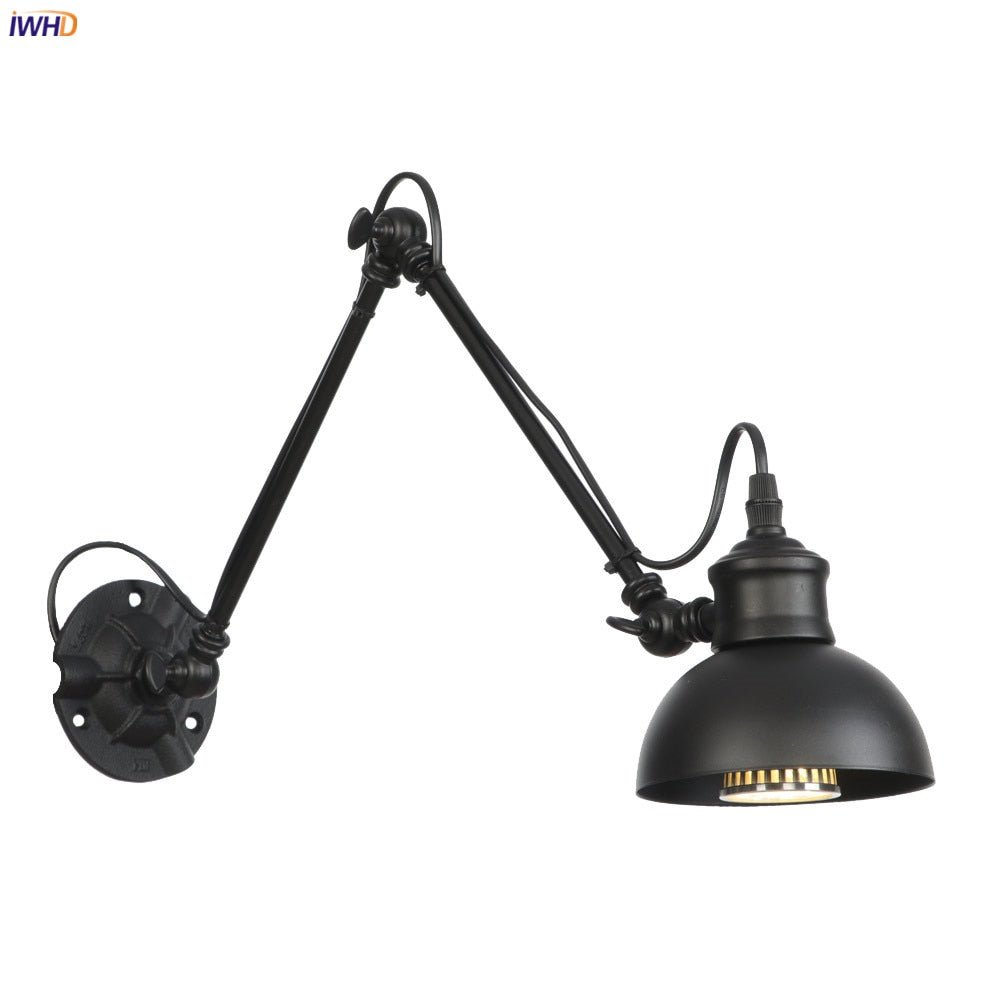 Vintage Industrial LED Wall Lamp - Loft Style Swing Arm - Casatrail.com