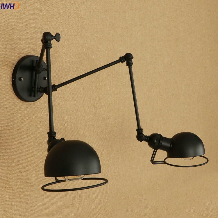 Vintage Industrial LED Wall Lamp with Swing Arm - Casatrail.com