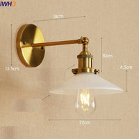 Thumbnail for Vintage Industrial Swing Arm Wall Lamp - Antique Brass - Casatrail.com