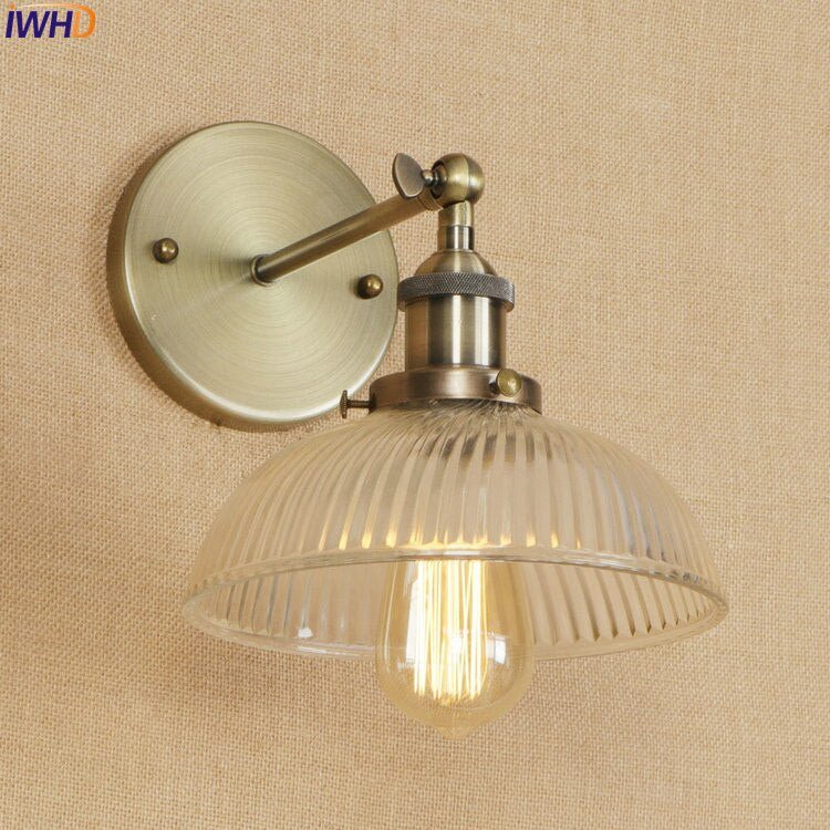 Vintage Industrial Swing Arm Wall Lamp - Antique Brass - Casatrail.com