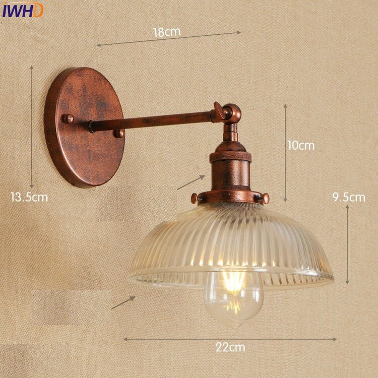 Vintage Industrial Swing Arm Wall Lamp - Antique Brass - Casatrail.com