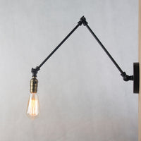 Thumbnail for Vintage Industrial Wall Lamp - Adjustable Swing Arm - Casatrail.com