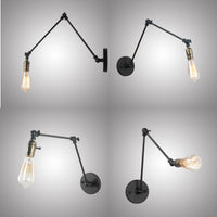 Thumbnail for Vintage Industrial Wall Lamp - Adjustable Swing Arm - Casatrail.com