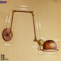 Thumbnail for Vintage LED Long Arm Wall Lamp - Industrial Style - Casatrail.com