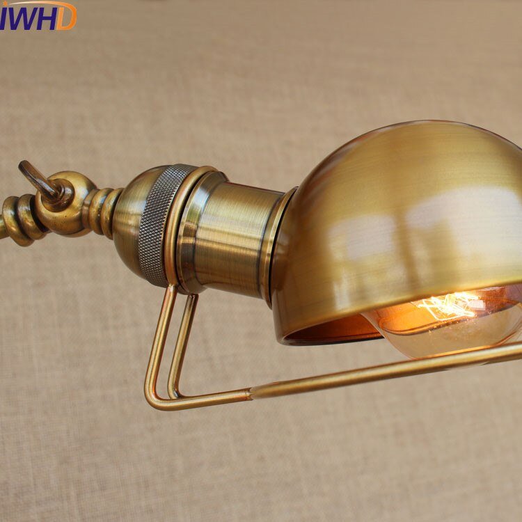 Vintage LED Long Arm Wall Lamp - Industrial Style - Casatrail.com