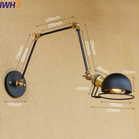 Thumbnail for Vintage LED Long Arm Wall Lamp - Industrial Style - Casatrail.com