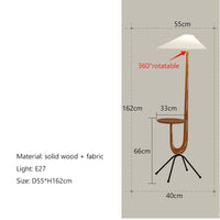Thumbnail for Vintage Nordic Solid Wood LED Floor Lamp - Casatrail.com