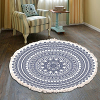 Thumbnail for Vintage Round Fringe Print Bedroom Rug - Casatrail.com