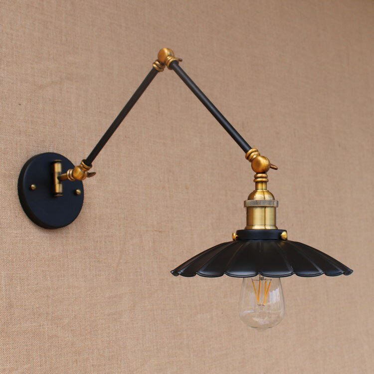 Vintage Rustic Loft Wall Lamp - Adjustable Swing Arm - Casatrail.com