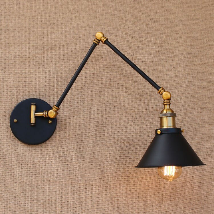 Vintage Rustic Loft Wall Lamp - Adjustable Swing Arm - Casatrail.com