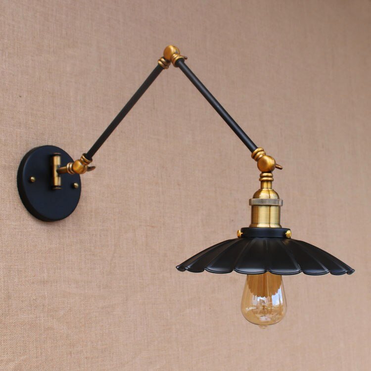 Vintage Rustic Loft Wall Lamp - Adjustable Swing Arm - Casatrail.com