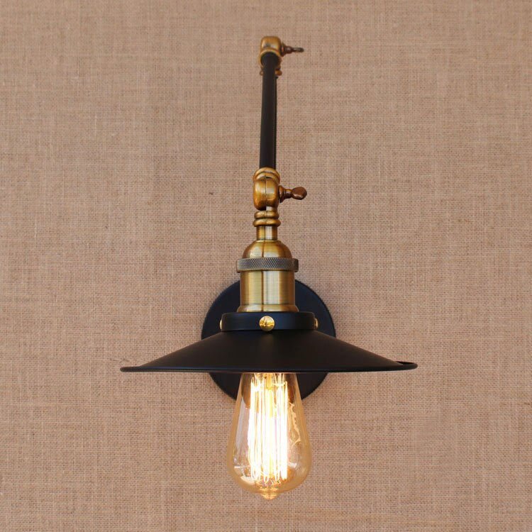 Vintage Rustic Loft Wall Lamp - Adjustable Swing Arm - Casatrail.com