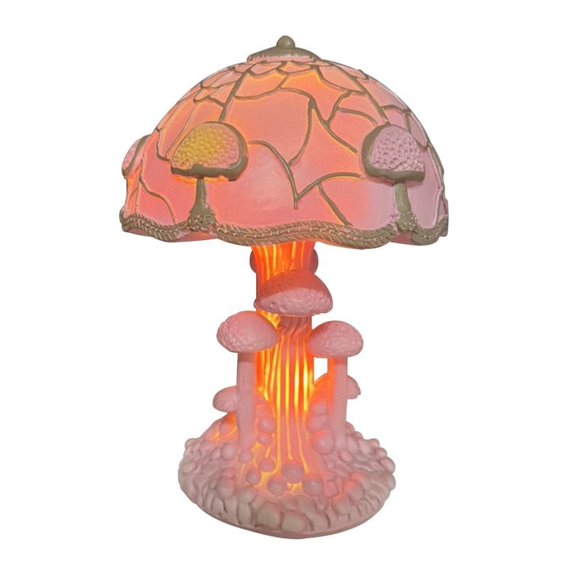 Vintage Stained Resin Mushroom Table Lamp - Casatrail.com