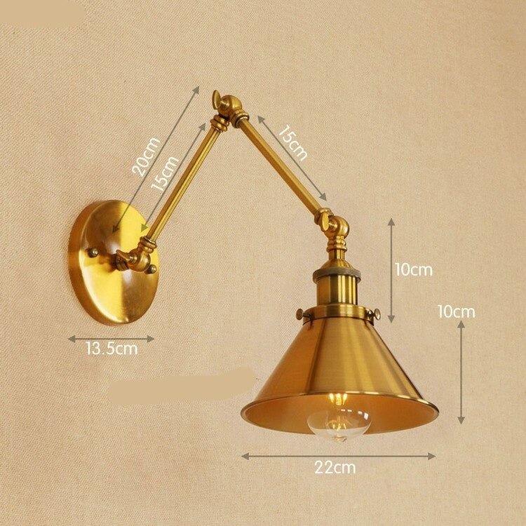 Vintage Wall Lamps With Adjustable Long Arm - Casatrail.com